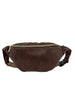 Mel&Co Pebbled Single Compartment Waist Pouch - Dark Brown