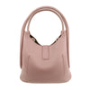 Mel&Co Pebbled Satchel With Decorative Lock-Muted Pink