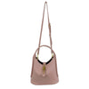 Mel&Co Pebbled Satchel With Decorative Lock-Muted Pink