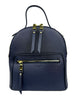 Mel&Co Saffiano Leatherette Round-Top Mini Backpack - Navy