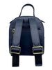 Mel&Co Saffiano Leatherette Round-Top Mini Backpack - Navy