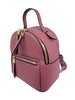 Mel&Co Saffiano Leatherette Round-Top Mini Backpack - Rose