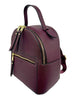 Mel&Co Saffiano Leatherette Round-Top Mini Backpack - Wine