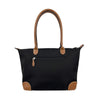 Mel&Co Nylon Canvas Tote With Zipper - Black (MH2995)