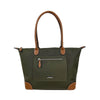 Mel&Co Nylon Canvas Tote With Zipper - Khaki (MH2995)