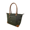 Mel&Co Nylon Canvas Tote With Zipper - Khaki (MH2995)