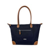 Mel&Co Nylon Canvas Tote With Zipper - Navy (MH2995)