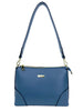 Mel&Co Basic Faux Leather Shoulder Sling Bag - Ash Blue