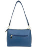 Mel&Co Basic Faux Leather Shoulder Sling Bag - Ash Blue