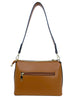 Mel&Co Basic Faux Leather Shoulder Sling Bag - Tan