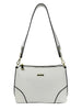 Mel&Co Basic Faux Leather Shoulder Sling Bag - White