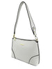 Mel&Co Basic Faux Leather Shoulder Sling Bag - White