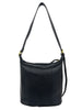 Mel&Co Pebbled Texture Stitch Shoulder Bag - Black