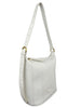 Mel&Co Pebbled Texture Stitch Shoulder Bag - White