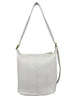 Mel&Co Pebbled Texture Stitch Shoulder Bag - White