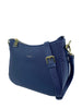 Mel&Co Saffiano-Effect Curve Top Sling Bag - Navy