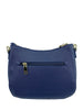 Mel&Co Saffiano-Effect Curve Top Sling Bag - Navy