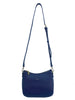 Mel&Co Saffiano-Effect Curve Top Sling Bag - Navy