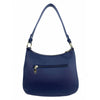 Mel&Co Saffiano-Effect Curve Top Single Handle Shoulder Bag-Navy