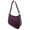 Mel&Co Saffiano-Effect Curve Top Single Handle Shoulder Bag-Wine