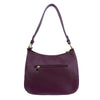 Mel&Co Saffiano-Effect Curve Top Single Handle Shoulder Bag-Wine