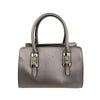 Mel&Co Saffiano-Effect Satchel With Metal Buckle Detail -Gun