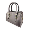 Mel&Co Saffiano-Effect Satchel With Metal Buckle Detail -Gun