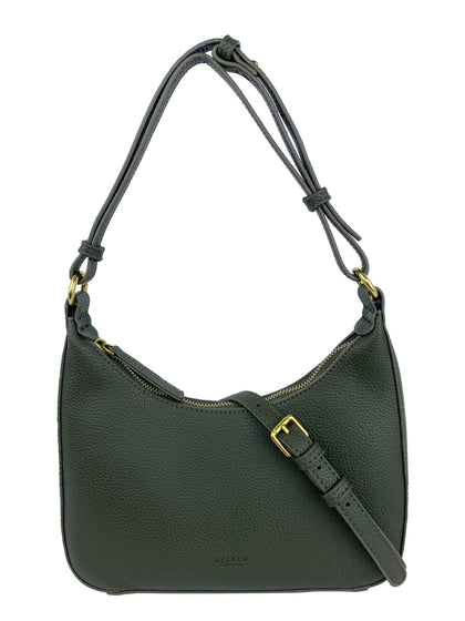 Mel&Co Pebbled Crescent Bag - Khaki