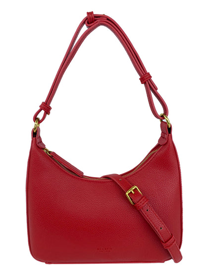 Mel&Co Pebbled Crescent Bag - Red