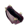 Mel&Co Saffiano Leatherette Double Handle With Chain Detail -Wine