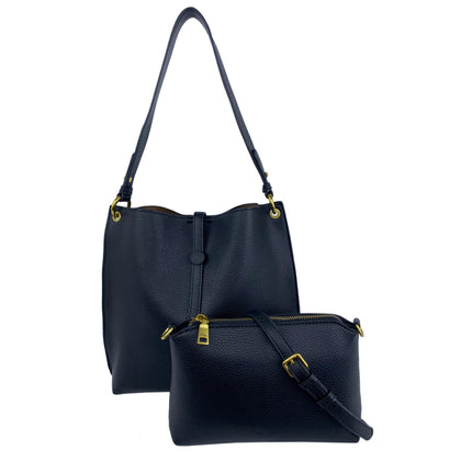 Mel&Co Pebbled Sling Bag In Shoulder Bag-Black