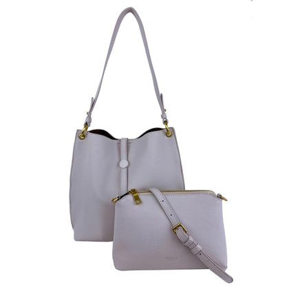 Mel&Co Pebbled Sling Bag In Shoulder Bag -Cream