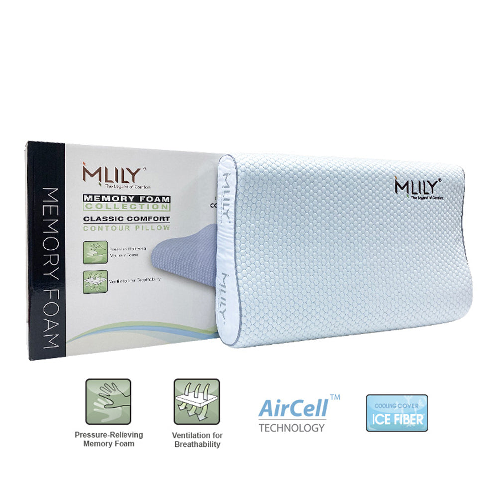 MLILY Aircell Contour Memory Foam Pillow