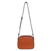 Mel&Co Double Zipper Front Boxy Sling Bag-Orange