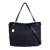 Mel&Co Embossed Nylon Double Handle Bag-Black