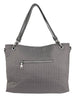 Mel&Co Embossed Nylon Double Handle Bag - Grey