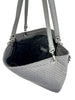 Mel&Co Embossed Nylon Double Handle Bag - Grey