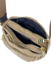 Mel&Co Nylon Double-Zip Sling Bag - Beige