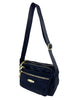 Mel&Co Nylon Double-Zip Sling Bag - Black