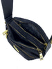 Mel&Co Nylon Double-Zip Sling Bag - Black