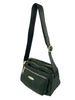 Mel&Co Nylon Double-Zip Sling Bag - Khaki