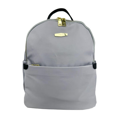 Mel&Co Basic Nylon Round Top Backpack- Grey