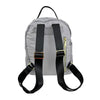 Mel&Co Basic Nylon Round Top Backpack- Grey