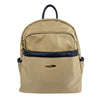 Mel&Co Nylon Backpack With Leather Trims-Beige