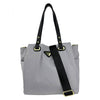 Mel&Co Nylon Double Handle Shoulder Bag-Grey