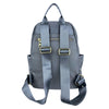 Mel&Co Nylon Angled-Top Backpack- Light Grey