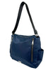 Mel&Co Nylon Shoulder Sling Bag With Twin Zipper Pockets - Navy