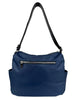 Mel&Co Nylon Shoulder Sling Bag With Twin Zipper Pockets - Navy