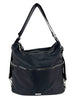 Mel&Co Nylon Two-Way Convertible Shoulder Backpack - Black