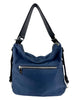 Mel&Co Nylon Two-Way Convertible Shoulder Backpack - Navy